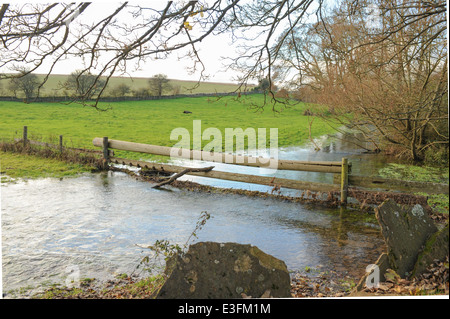 La campagne anglaise autour du village rural de Eastleach dans les Cotswolds dans le Gloucestershire, Angleterre Royaume-uni Banque D'Images