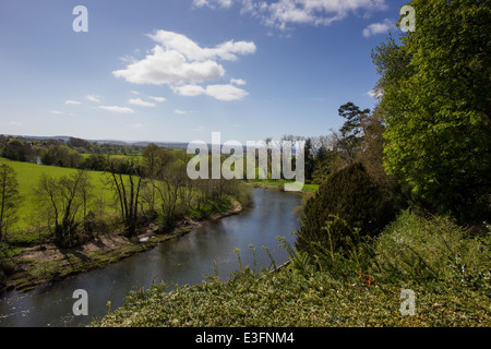 Bordé par la rivière Wye, le barrage est situé dans une campagne Herefordshire et a de nombreux secrets à découvrir historique. Banque D'Images