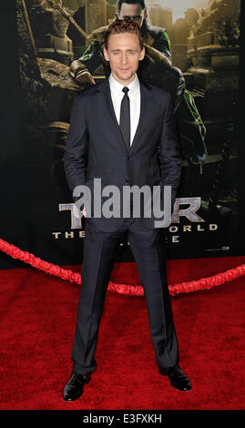 Première de "Marvel Thor : The Dark World' au El Capitan Theatre - Arrivées avec : Tom Hiddleston Où : Los Angeles, California, United States Quand : 05 Nov 2013 Banque D'Images