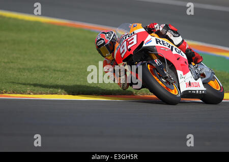 Marc MARQUEZ, l'Espagne, plus jeune Champion du monde de vitesse moto de tous les temps - 93, Marc MARQUEZ, Repsol-Honda : vélo, l'équipe Honda MotoGP MotoGP classe de Valence sur le circuit Tormo comprend : Marc MARQUEZ Où : Valence, Espagne Quand : 10 Nov 2013 Banque D'Images