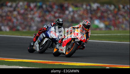 Moto2 GP Valence - Avec : Marc MARQUEZ Où : Valence, Espagne Quand : 10 Nov 2013 Banque D'Images