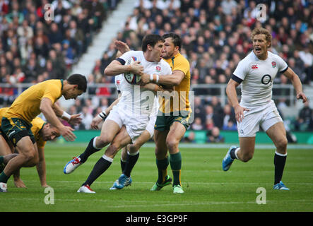 QBE International : l'Angleterre contre l'Australie à Twickenham avec : Joel Tomkins Où : London, Royaume-Uni Quand : 02 Nov 2013 Banque D'Images