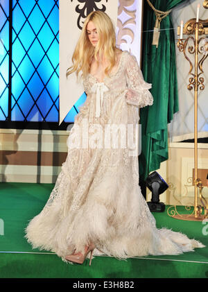 Elle Fanning, maléfique, le 23 juin 2014, Tokyo, Japon : actrice Elle Fanning assiste à Japon premiere pour le film 'Maleficent' à Tokyo, Japon, le 23 juin 2014. Banque D'Images