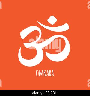 Symbole om omkara en devanagari et style Hindi Illustration de Vecteur
