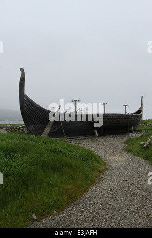 Long navire viking réplique haroldswick unst shetland ecosse juin 2014 Banque D'Images