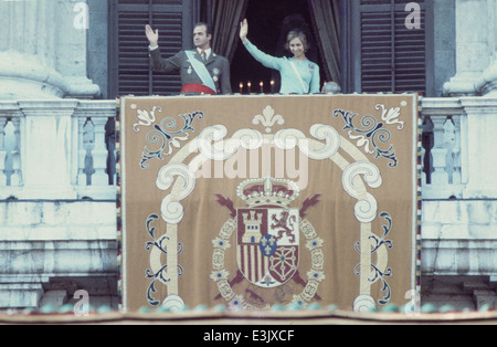 Le roi Juan Carlos I et la reine Sofia d'espagne Banque D'Images