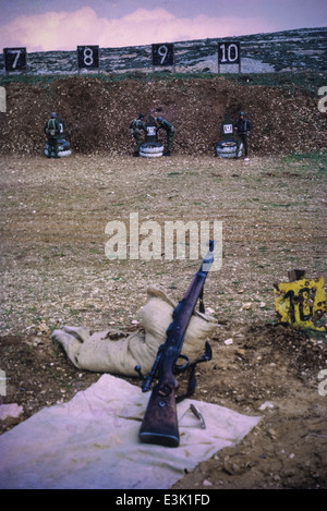 Camp d'entraînement militaire israélien,70's Banque D'Images