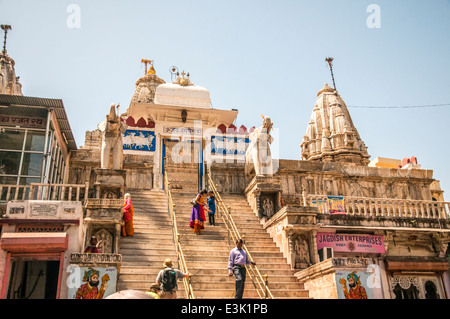 L'Inde, Rajasthan, Udaipur Le temple Jagdish Banque D'Images