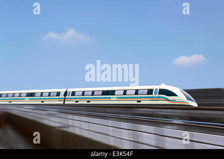 Maglev Train à Shanghai, Chine Banque D'Images