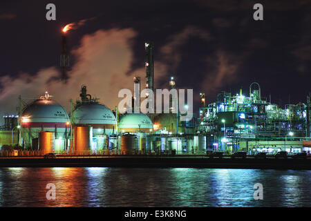 Usine à Yokkaichi, préfecture de Mie, Japon Banque D'Images