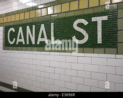 Station de métro Canal Street, New York, USA Banque D'Images