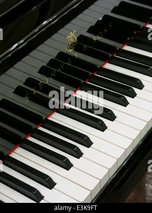 Au Piano Steinway and Sons, New York, USA Showroom Banque D'Images