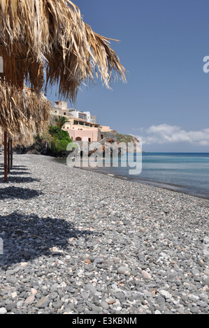 L'île de Lipari, Les îles Éoliennes, plage de Canneto, Messine, Sicile, Italie Banque D'Images