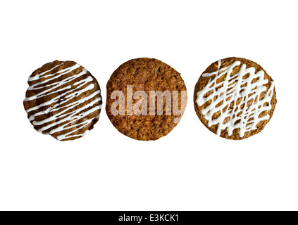 Des petits biscuits à la .isolé sur fond blanc. Banque D'Images
