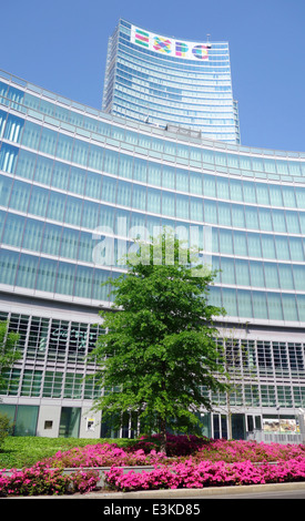 Palazzo Lombardia ('Lombardie Building') est un complexe de bâtiments à Milan, Italie, y compris un 39-story, 161,3 m (529 pi) de hauteur. Banque D'Images