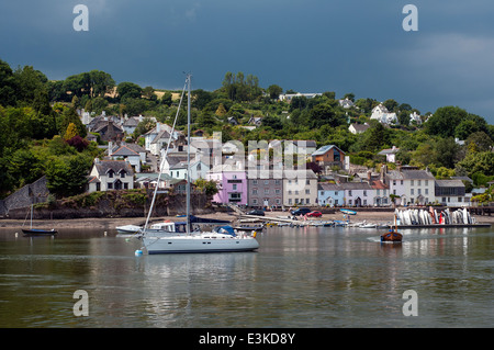 Dittisham, South Hams, Devon, ditsum,prestige,rivière dart vue depuis le chemin côtier du sud-ouest en direction de agatha christies Banque D'Images