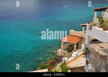 L'île de Lipari, les îles éoliennes, le village de Canneto, Messine, Sicile, Italie Banque D'Images