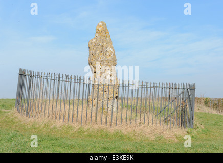 Le Rollright Stones près du village anglais de Long Compton dans les Cotswolds, Oxfordshire, England, UK Banque D'Images