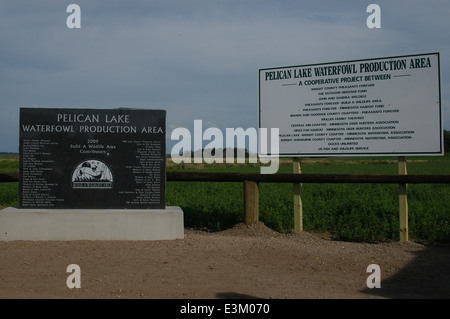 Lac Pelican WPA sign & coopérateurs Banque D'Images