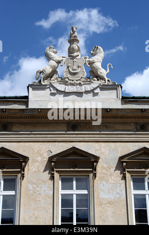 Détail bâtiment rue Nowy Swiat à Varsovie Banque D'Images