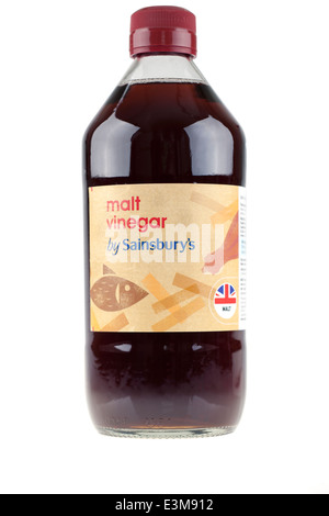 Bouteille de vinaigre de malt Sainsburys Banque D'Images