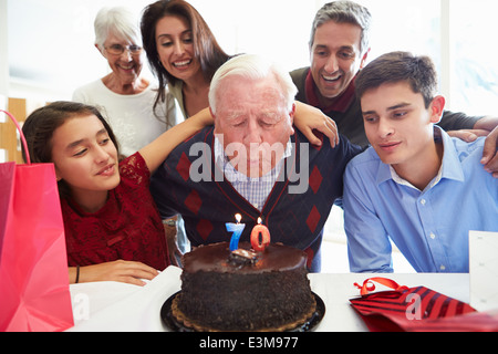 La célébration de la famille 70e anniversaire ensemble Banque D'Images