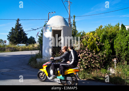 Une guérite militaire, Platani, Kos, Grèce Banque D'Images