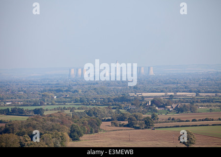 Didcot Power Station, à partir de la Folie Hill, Faringdon Banque D'Images