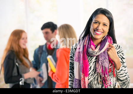 Portrait of smiling college student Banque D'Images