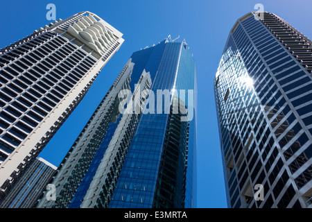 Brisbane Australie, Eagle Street, gratte-ciel gratte-ciel gratte-ciel bâtiment gratte-ciel, gratte-ciel de la ville, immeuble de bureaux, condominium résidentiel a Banque D'Images