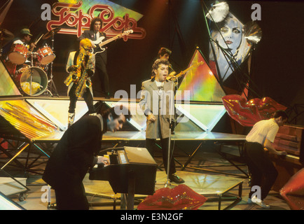 IAN DURY AND THE BLOCKHEADS groupe de rock anglais de 1980. Photo van Houten Banque D'Images
