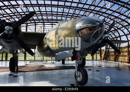 Le Martin B-26 Marauder, musée du Débarquement, Utah Beach, Normandie, France. L'un des six existant dans le monde aujourd'hui. Banque D'Images