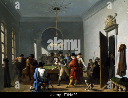 Nicolas Antoine Taunay - La salle de billard - 1808 - Musée rencontré - New-York Banque D'Images