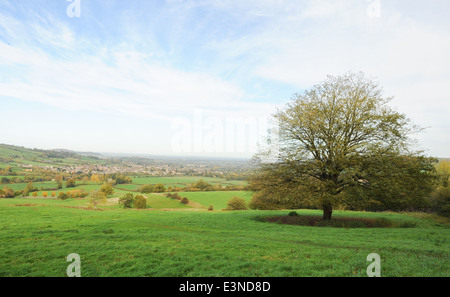 Vue en direction de la ville rurale de Winchcombe dans les Cotswolds, Gloucestershire, Angleterre, Royaume-Uni Banque D'Images