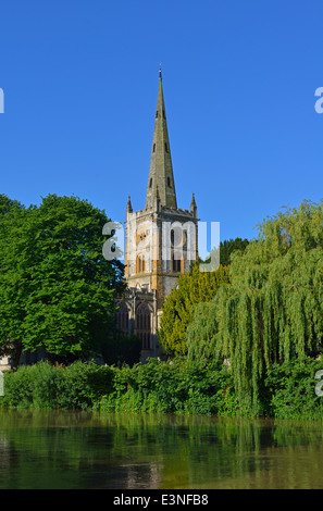Église de la Sainte Trinité, Stratford-upon-Avon, Warwickshire, West Midlands, Royaume-Uni Banque D'Images