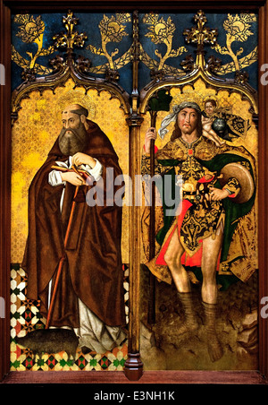 San Antonio Abad et San Cristobal ( Christopher ) 1480 Cercle gothique ; Sanchez de Castro, Juan Espagnol Espagne