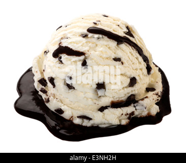 La crème glacée Stracciatella( +clipping path) Banque D'Images