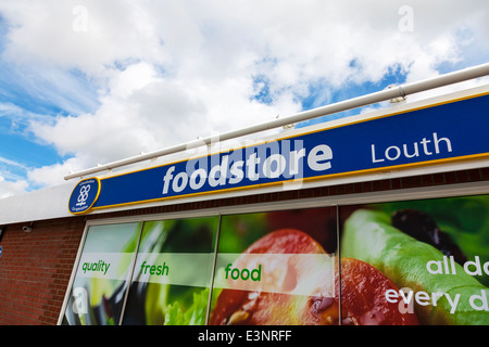 Co-op co op foodstore épicerie store se connecter premier bâtiment façade extérieure Louth Lincolnshire Banque D'Images