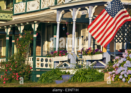 Gingerbread Cottages de l'île de Martha's Vineyard Massachusetts USA Banque D'Images