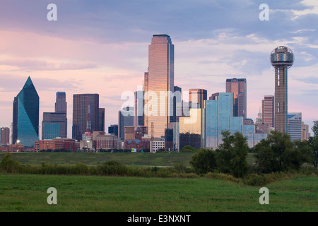 La ville de Dallas et de la Reunion Tower, Texas, États-Unis d'Amérique Banque D'Images