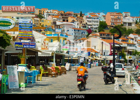 Promenade en bord de mer, Lesbos, Samos, Mer Égée, Grèce, Europe Banque D'Images