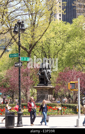 William Henry Seward Sr. Statue, Madison Square Park à 23ème rue et la 5ème Avenue , NEW YORK Banque D'Images