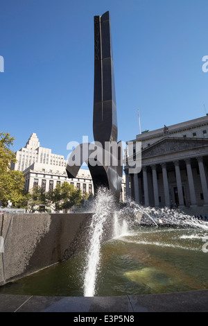 'Triomphe de l'esprit humain' Fontaine en place Foley, NYC Banque D'Images