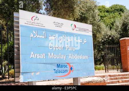 Cyber Parc Arsat Moulay Abeslam, parrainé par Maroc Telecom, Marrakech, Maroc Banque D'Images