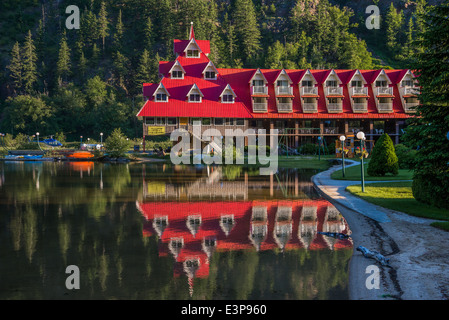 Hôtel à 3 Valley Gap, chaîne Selkirk, en Colombie-Britannique, Canada Banque D'Images