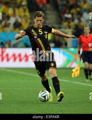 San Paulo, Brésil. 26 Juin, 2014. Finales de la Coupe du Monde 2014, phase de groupe. La Corée du Sud contre la Belgique. Jan Vertonghen (Belgique) : Action de Crédit Plus Sport/Alamy Live News Banque D'Images