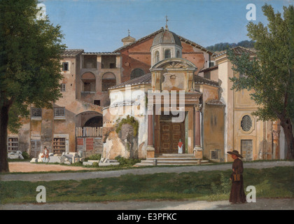 Christoffer Wilhelm Eckersberg - Un article de la Via Sacra, Rome (l'église des Saints Côme et Damien) - 1815 - Rencontre - Musée Banque D'Images