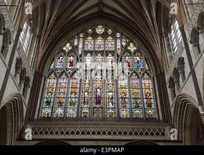 Vitraux de la cathédrale d'Exeter Banque D'Images