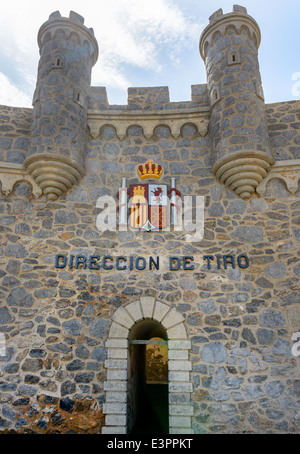 Entrée de la batteries de tir de Castillito Jorel Altalayon au Cabo Tinoso près de Mazarron Murcia Province Espagne Banque D'Images