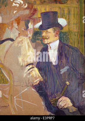 Henri de Toulouse-Lautrec - l'anglais (William Tom Warrener, 1861-1934) au Moulin Rouge - 1892 - Musée rencontré - New-York